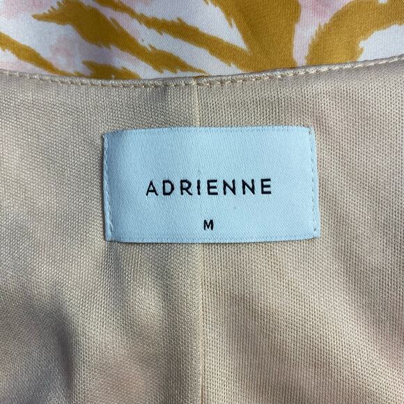 Adrienne Short Sleeve Multicolor Zebra Print Maxi Dress Womens Size M - Picture 2 of 7